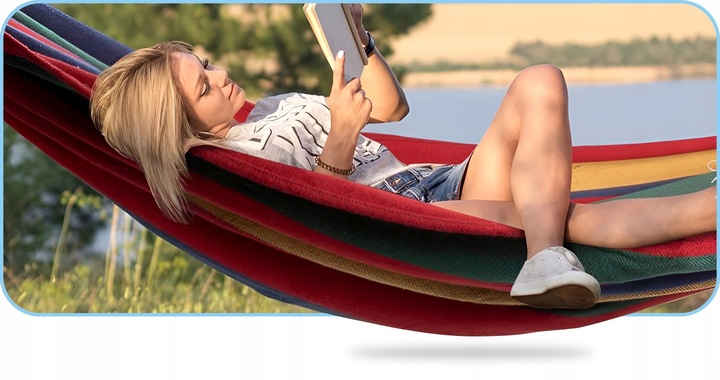 HAMAK OGRODOWY 2 OSOBOWY HUŚTAWKA XXL MOCNY WZMOCNIONY PAŁĄK DUŻY + TORBA