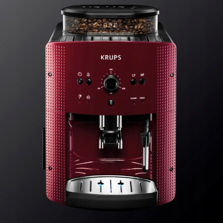 Ekspres ciśnieniowy do kawy z młynkiem KRUPS EA8107 15 bar czerwony