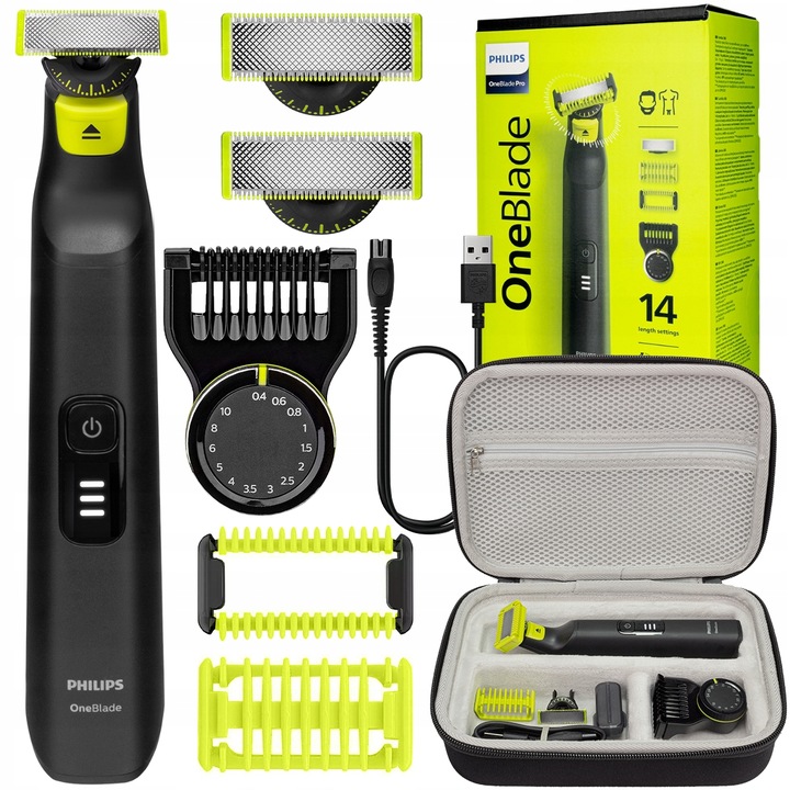 GOLARKA PHILIPS ONEBLADE PRO 360 DO TWARZY I CIAŁA MASZYNKA 2 OSTRZA +