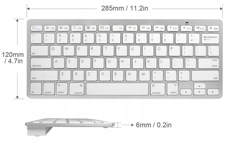 Bezprzewodowa bluetooth klawiatura do iPad MacBook