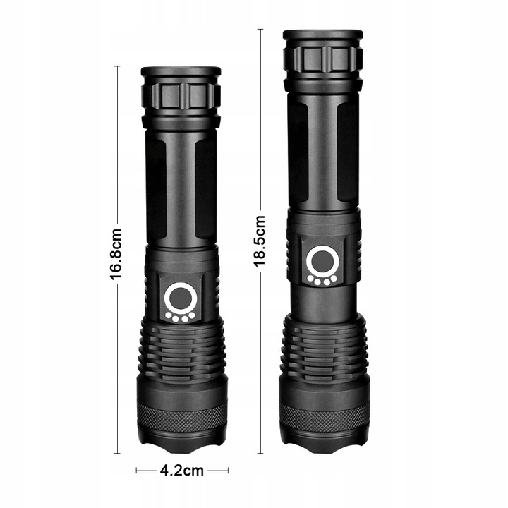 MOCNA LATARKA TAKTYCZNA LED XHP50 ZOOM WOJSKOWA