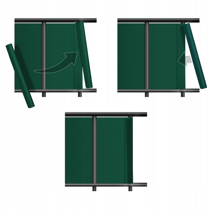 Taśma ogrodzeniowa ZIELONA 19cm x 35m mocna osłona ogrodzenie panelowe