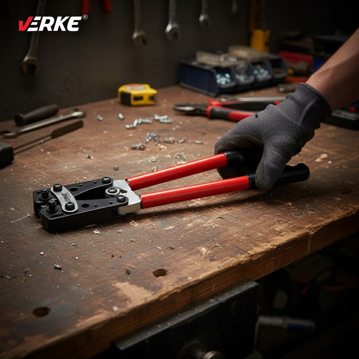 ZACISKARKA PRASKA DO KABLI TULEJEK KOŃCÓWEK KABLOWYCH KONEKTORÓW HEX