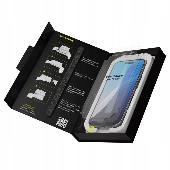 SZKŁO HARTOWANE DO IPHONE 16 PRO SZYBKA Z APLIKATOREM QUICKFIT - 2 SZTUKI