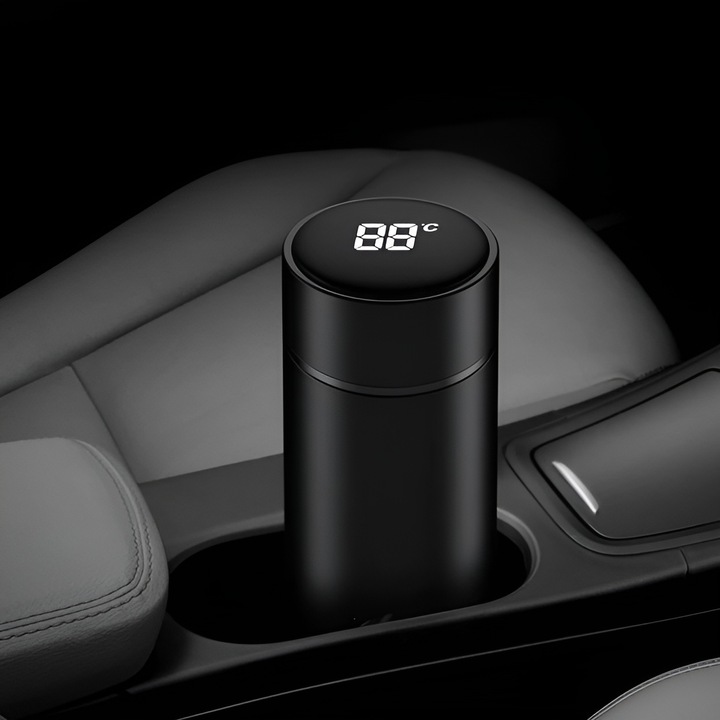 KUBEK TERMICZNY TERMOS LED 500ml NA KAWĘ HERBATĘ DOTYKOWY DO SAMOCHODU PRO