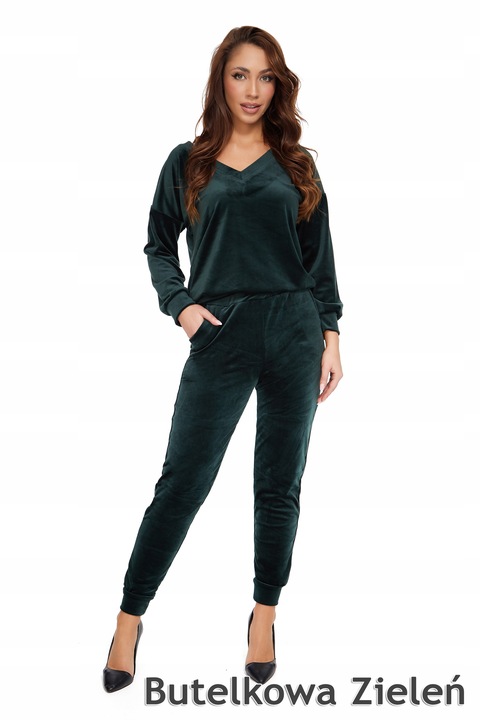 248_ M/38 _WELUROWY DRES BLUZA_SPODNIE