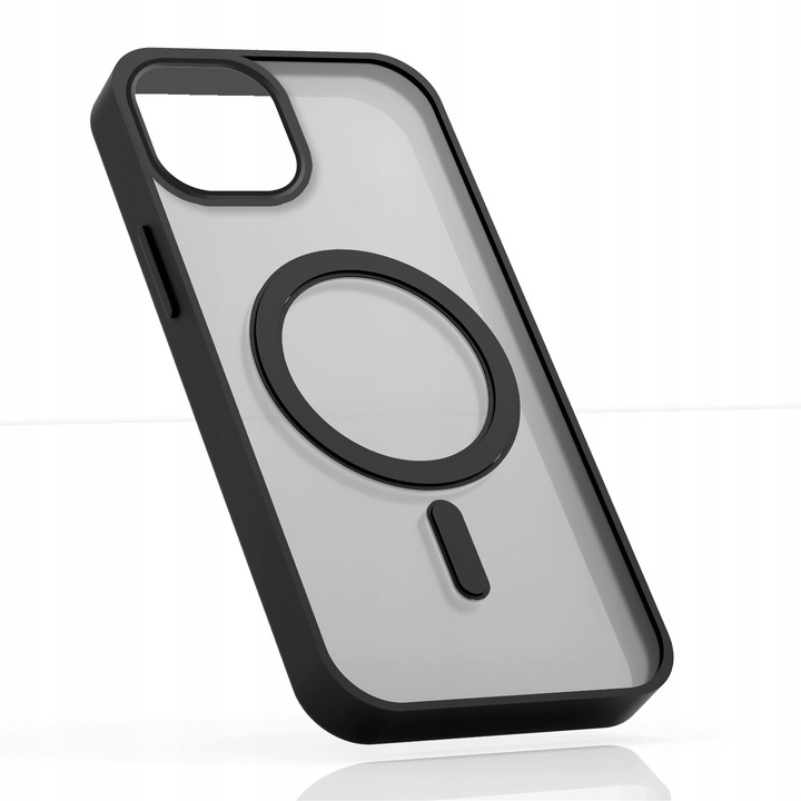 Etui Do Apple iPhone 15 (Magsafe, Czarne Matowe, Wzmacniane) +Szkło 9H 2,5D