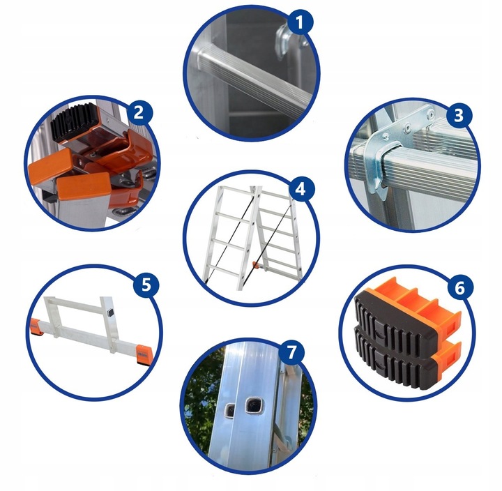 KRAUSE MONTO Tribilo drabina 3x10 szczebli 129680 7,65m