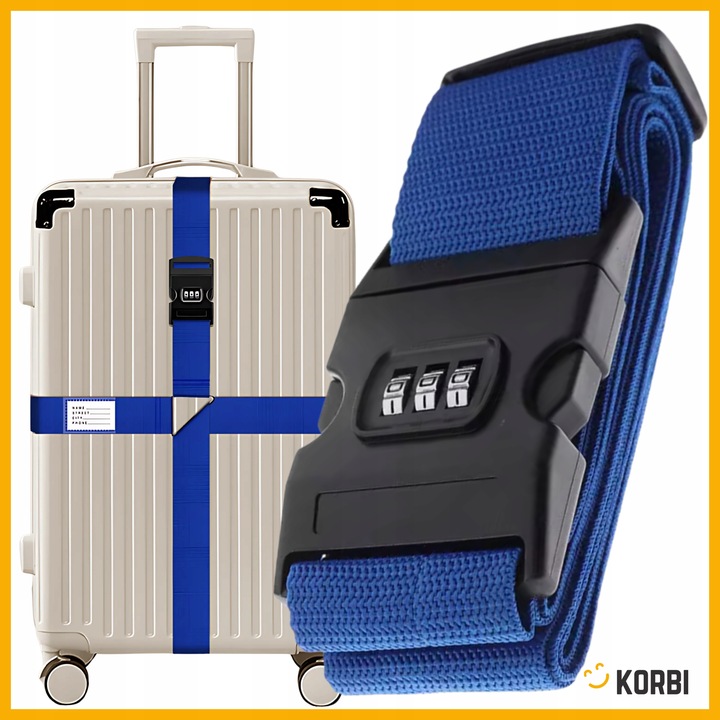 3x PAS ZABEZPIECZAJĄCY PODWÓJNY WALIZKI TORBY BAGAŻU PODRÓŻNY ZESTAW MIX2