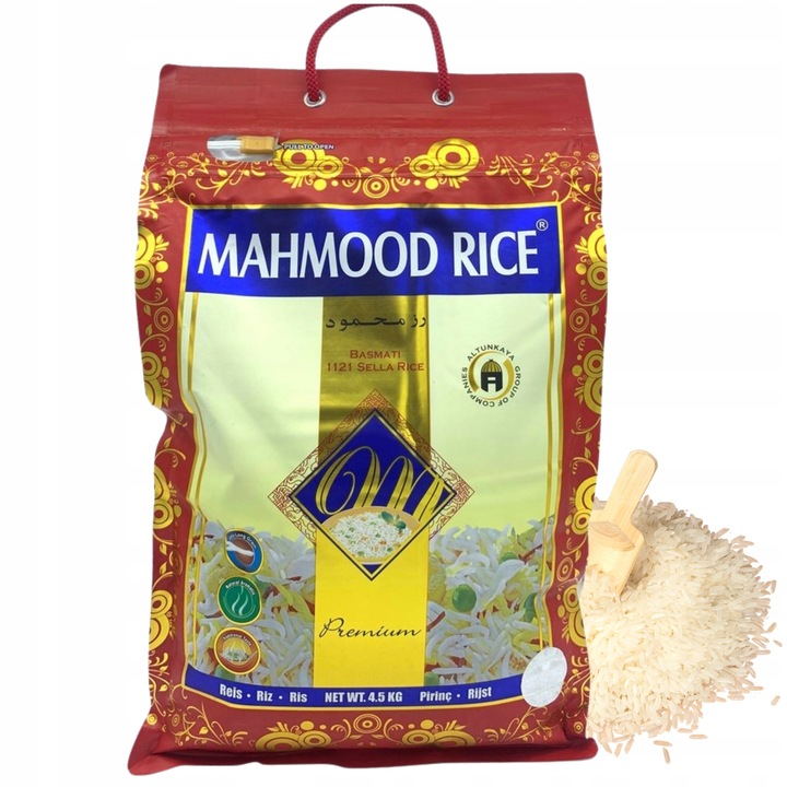 Ryż Basmati Mahmood 4,5kg Wysoka Jakość Sella Aromat Smak Długie Ziarna