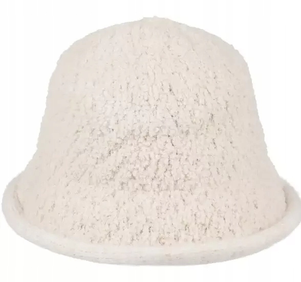 BUCKET HAT KAPELUSZ JESIEŃ ZIMA WIOSNA BOUCLE BUKLA BARANEK BEAR KOL