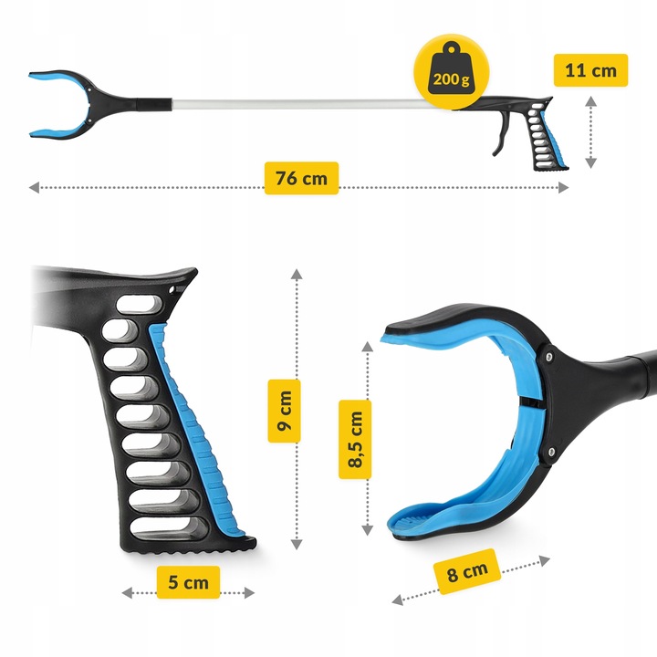 CHWYTAK SZCZYPCE ŁAPKA DO PODNOSZENIA ŚMIECI PRZEDMIOTÓW DLA SENIORÓW DŁUGI
