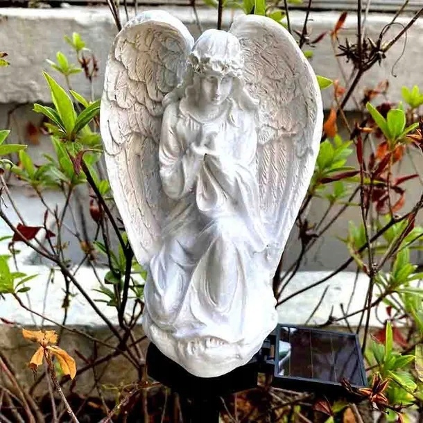 ANIOŁ SOLARNY LAMPKA LED NA WSZYSTKICH ŚWIĘTYCH NA CMENTARZ GRÓB