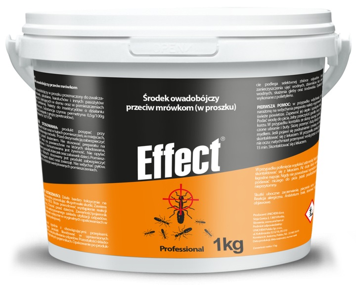 SILNY PROSZEK ŚRODEK PREPARAT NA MRÓWKI GNIAZDA MRÓWEK MROWISKA 1KG EFFECT