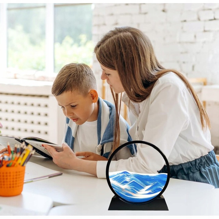 DYNAMICZNY PIASEK OBRAZ RUCHOMY 3D DEKORACJA OBRAZEK OZDOBA NA BIURKO