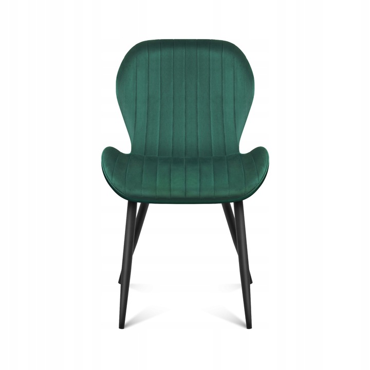 Krzesło welurowe tapicerowane MARK ADLER zielone do jadalni salonu