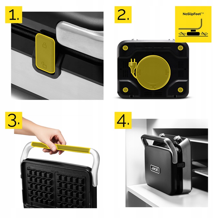 Gofrownica Yoer 2 duże gofry +5 automatycznych prog. + Regulacja