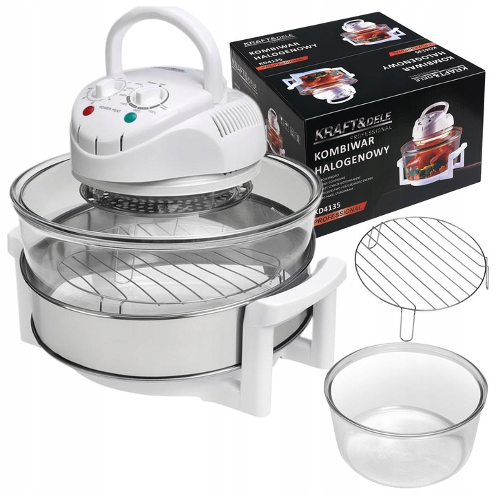 KOMBIWAR PIEC HALOGENOWY MINI PIEKARNIK GARNEK ELEKTRYCZNY 18L 1500W