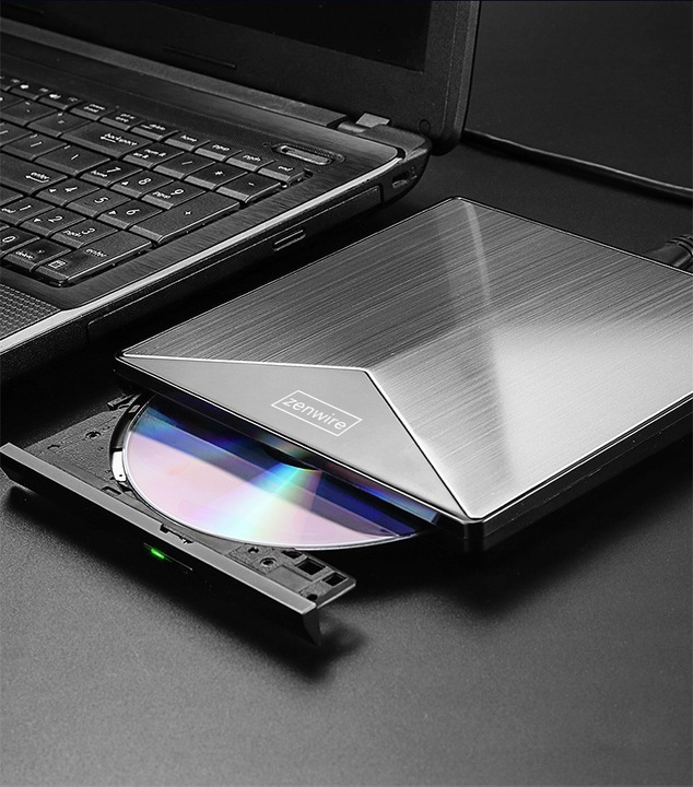Zewnętrzny Napęd Odtwarzacz DVD CD USB-C 3.0 Nagrywarka do Laptopa Komputer