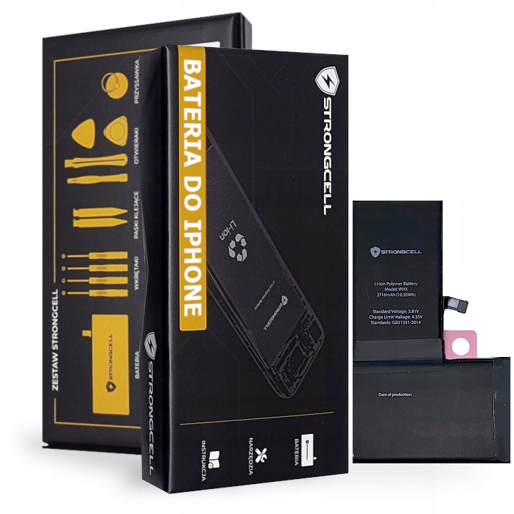 Bateria iPhone X, A1865, A1901, A1902 STRONGCELL ŚWIEŻA
