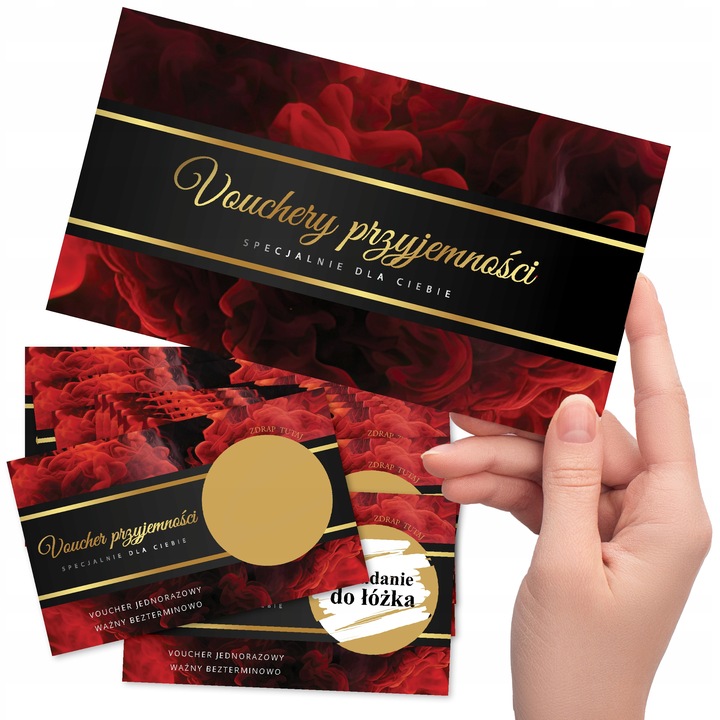 25x VOUCHERY PRZYJEMNOŚCI ZDRAPKI MIŁOŚCI walentynki Prezent Kupon +KOPERTA