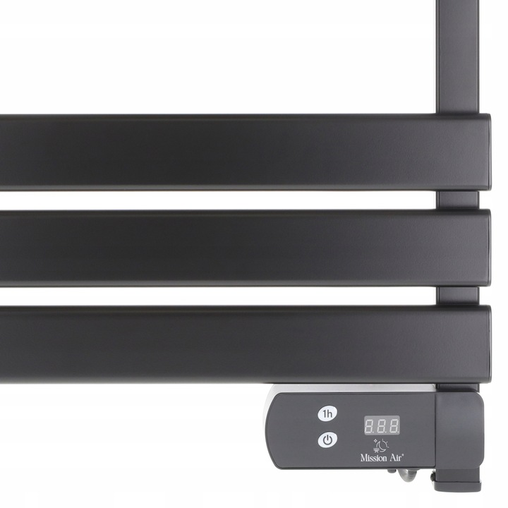 MAŁY GRZEJNIK ŁAZIENKOWY ELEKTRYCZNY drabinka suszarka timer CZARNY 150W