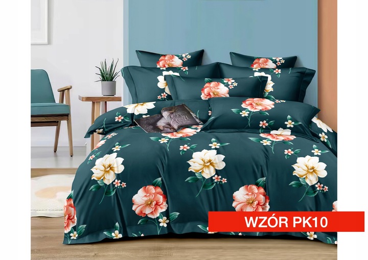 POŚCIEL ANTYALERGICZNA SATYNOWA 220x200 i 2x 70x80 KOMPLET 3 CZĘŚCI WZORY