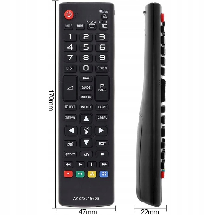 Pilot do Telewizora Tv LG Uniwersalny WSZYSTKIE MODELE LG AKB73715603