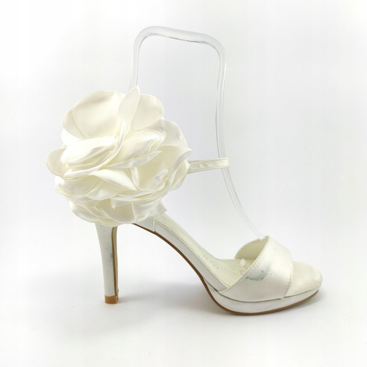 SATYNOWE SANDAŁY ŚLUBNE 35