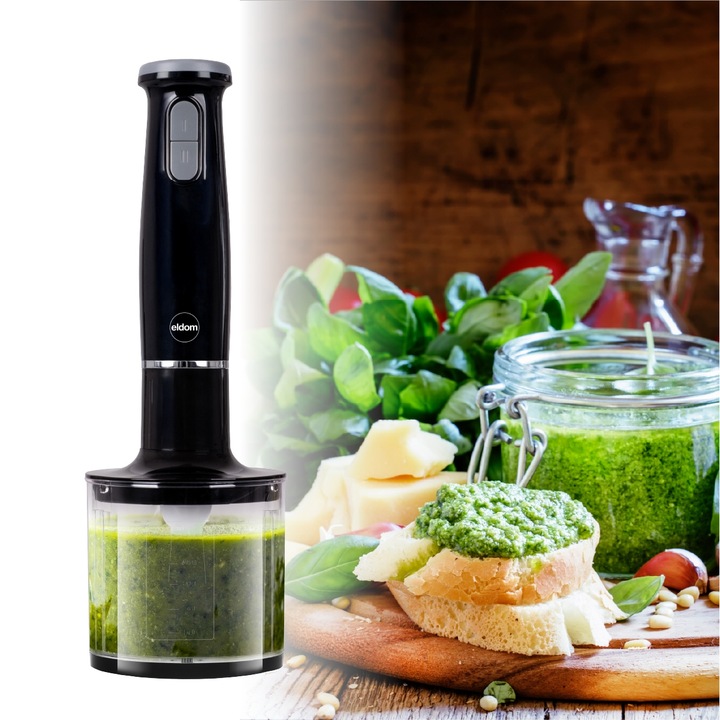 Blender wielofunkcyjny ręczny rozdrabniacz zestaw mikser czarny Eldom