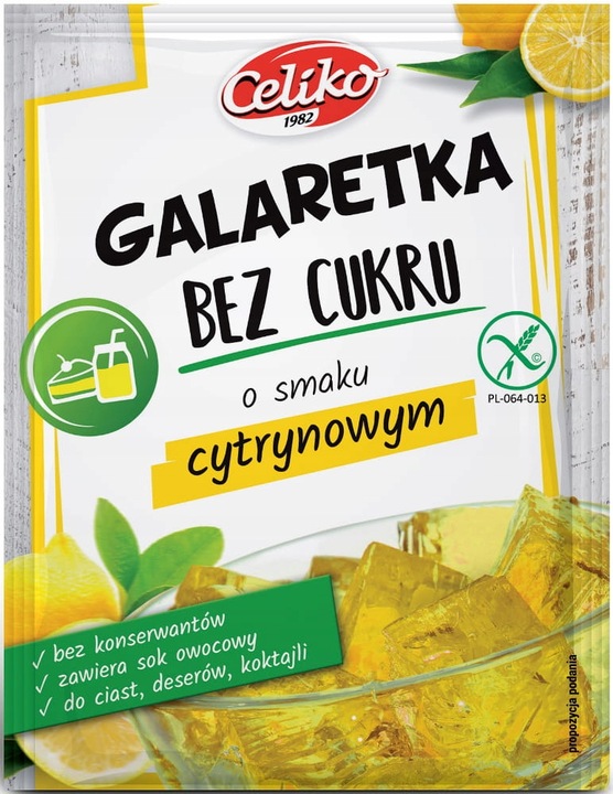 21x Galaretka truskawka cytryna owoce leśne bez cukru 14g CELIKO MIX SMAKÓW
