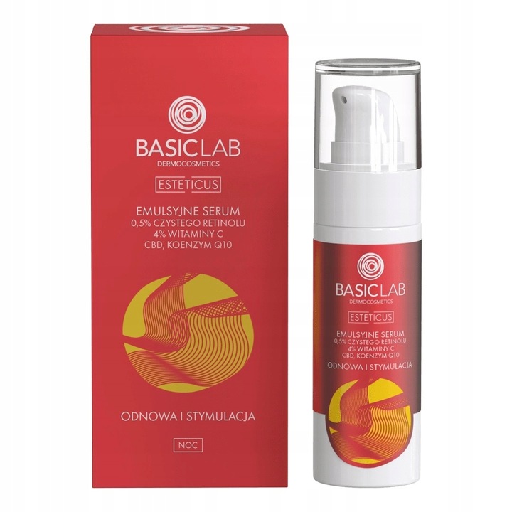 BasicLab- Emulsyjne serum z 0,5% Czystego Retinolu 30ml