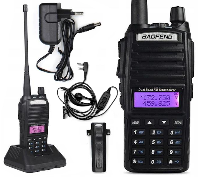 KRÓTKOFALÓWKA WALKIE TALKIE BAOFENG UV-82 5W HTQ PMR RADIOTELEFON ZASIĘG