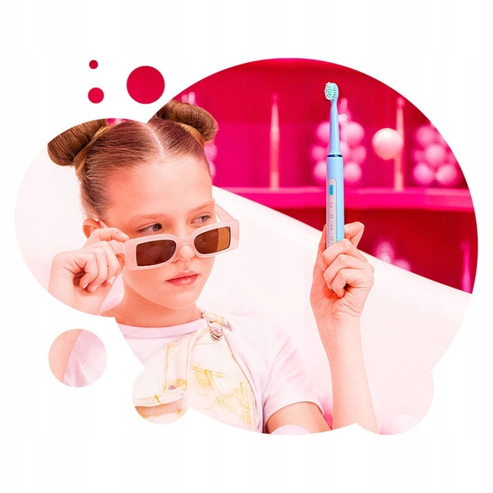 SZCZOTECZKA SONICZNA ELEKTRYCZNA DO ZĘBÓW DLA DZIECI 8+ VITAMMY SPLASH USB