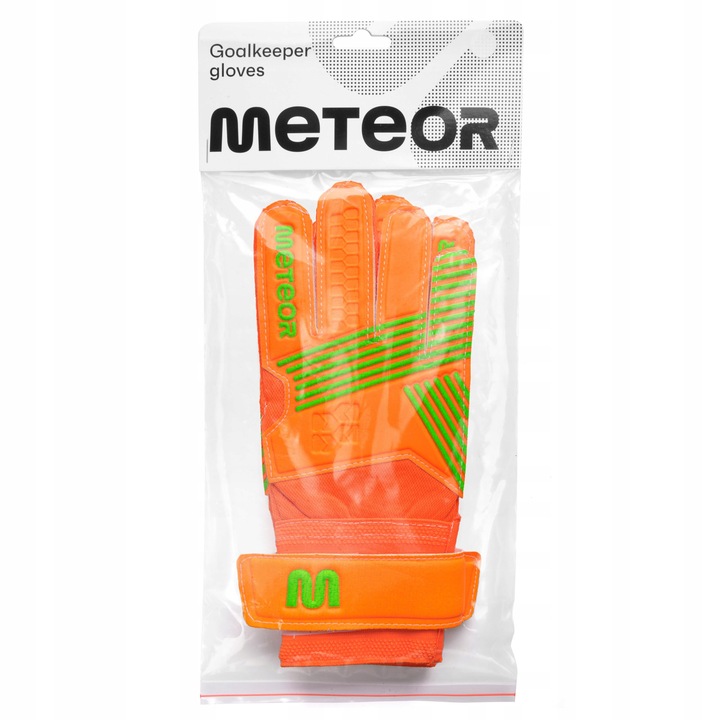 RĘKAWICE BRAMKARSKIE PIŁKARSKIE TRENINGOWE METEOR CATCH #8 zapinane na rzep