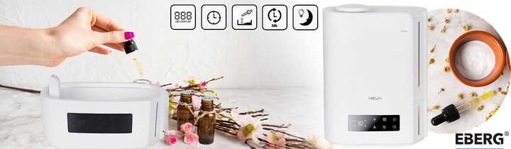 Nawilżacz powietrza ultradźwiękowy dyfuzor zapachowy MILO duży aż 5l