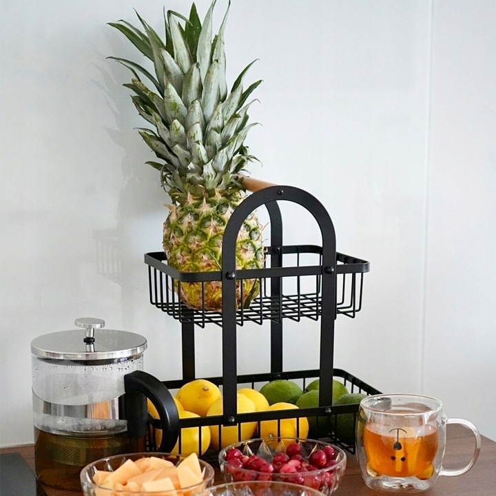 KOSZ na OWOCE piętrowy ORGANIZER koszyk Tadar Rainbow 27x18,5x31