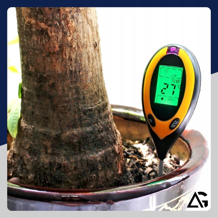 KWASOMIERZ GLEBOWY TESTER PH GLEBY PODŁOŻA ZIEMI MIERNIK WILGOTNOŚCI