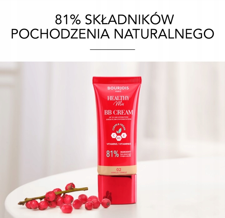 Bourjois Healthy Mix BB Cream lekki krem BB do twarzy 02 Vanilla 30ml