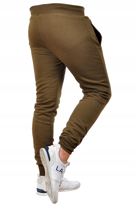 k01 r. L MĘSKIE SPODNIE DRESOWE JOGGERY GŁADKIE