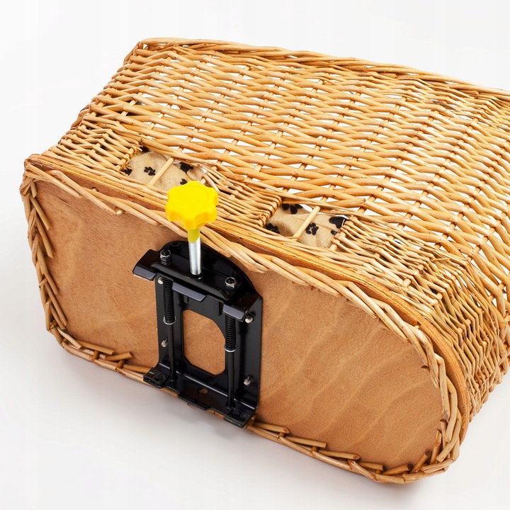 KOSZ ROWEROWY WIKLINOWY NA BAGAŻNIK TRANSPORTER TYLNY KOSZYK DUŻY PODUSZKA