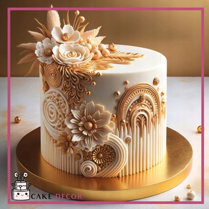 Podkład pod tort STYRODUR ZŁOTY 40 cm TWARDY ZŁOTY BOK Gruby CakeDecor