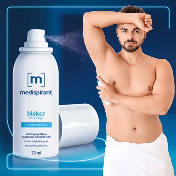 Medispirant Bloker w sprayu ochrona przed nadmiernym poceniem 75 ml