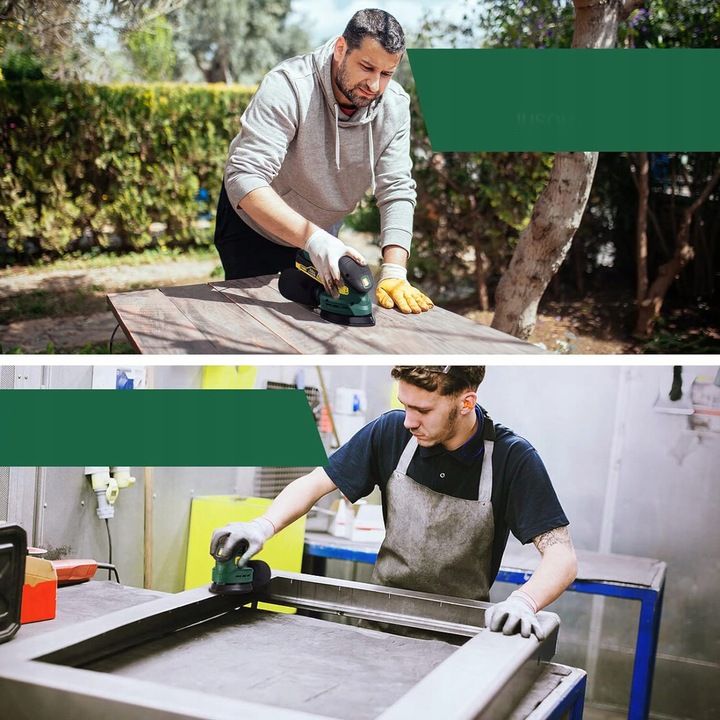 SZLIFIERKA MIMOŚRODOWA OSCYLACYJNA AKUMULATOROWA 2.0mAh 18V Bezpyłowa TECCP