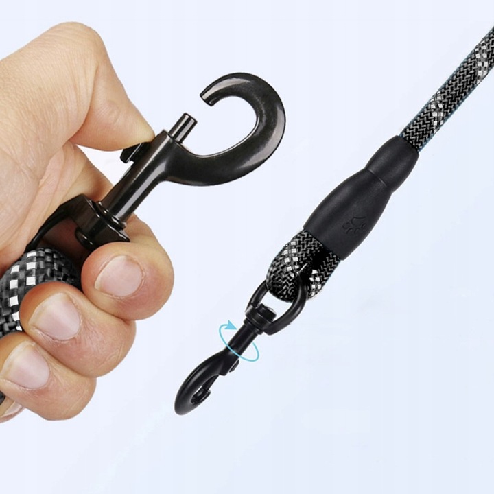 Smycz dla Dużego Psa Mocna Treningowa Linka Gruba Długa 5m + Worki na Kupy