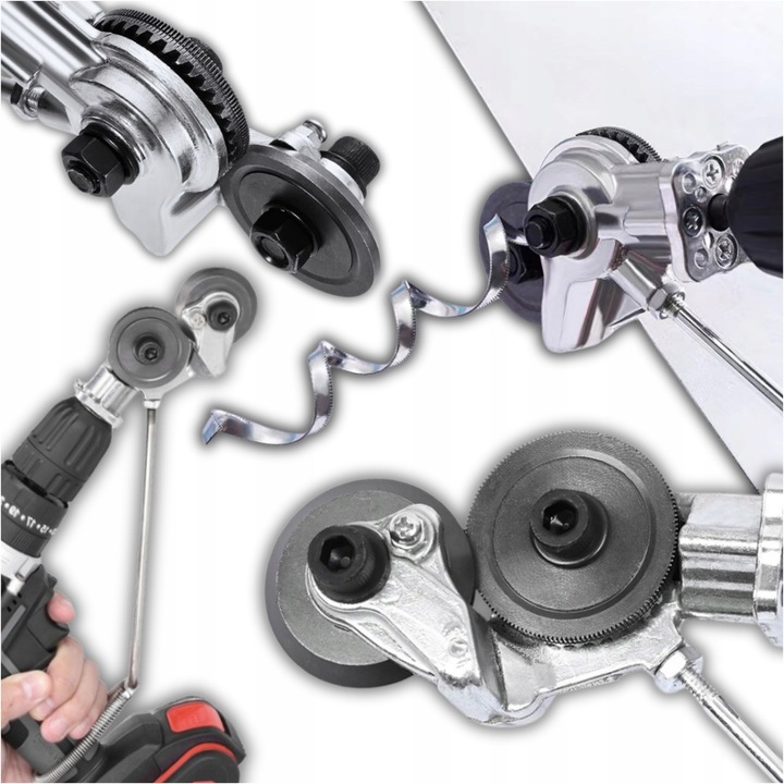 CIĘCIE BLACHY KOŃCÓWKA DO WIERTARKI NÓŻ NOŻYCE ADAPTER NA WKRĘTARKĘ DRUTU