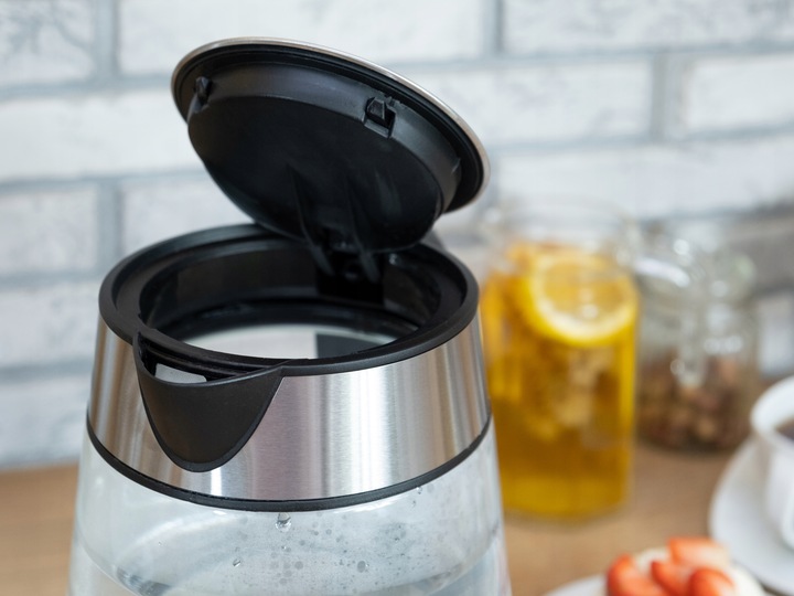 CZAJNIK ELEKTRYCZNY SZKLANY MOCNY 2200W PODŚWIETLANY BEZPRZEWODOWY 1,7 L.