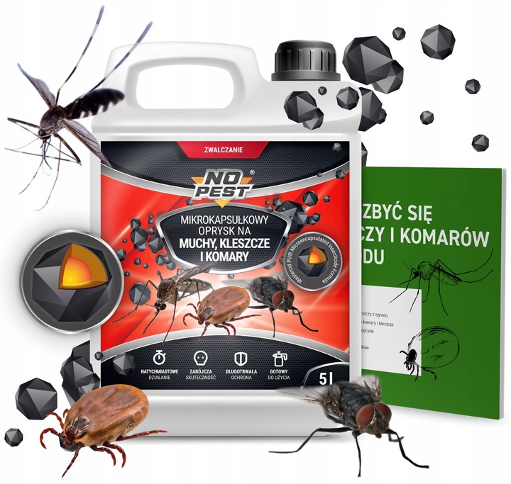 SILNY OPRYSK NA KLESZCZE KOMARY MUCHY 5L CYPERMETRYNA MOCNY