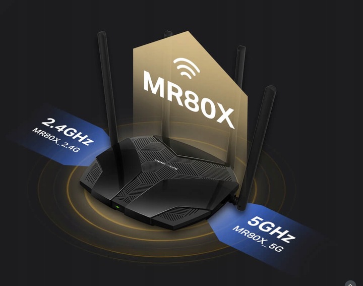 Router WiFi Mercusys MR80X Wi-Fi 6 AX3000 GIGABIT