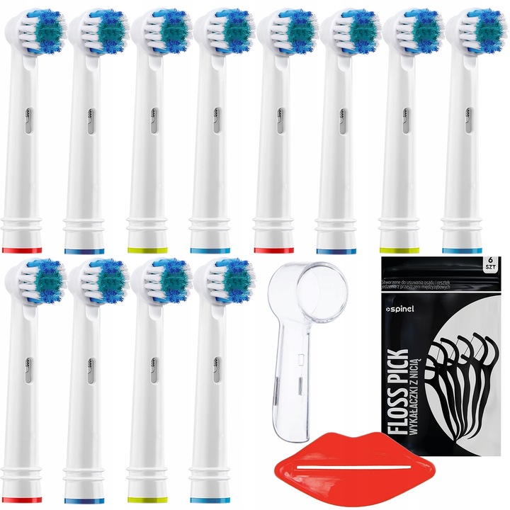 12x KOŃCÓWKI DO SZCZOTECZKI ELEKTRYCZNEJ ORAL B BRAUN + DODATKI OSŁONKA